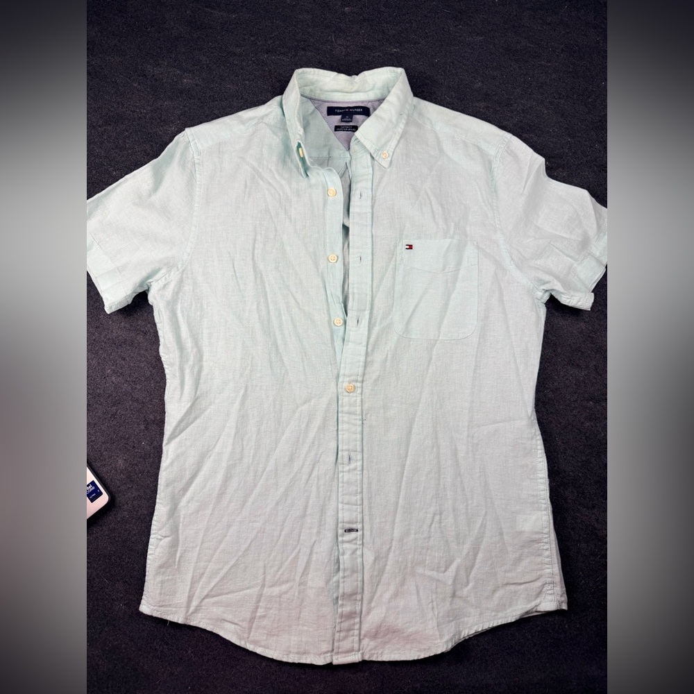 Tommy Hilfiger Men's Light Green Shirt